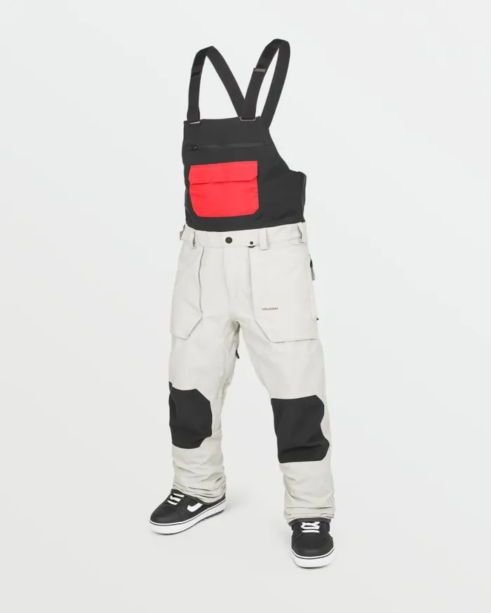 Mens Roan Bib Overalls 8211 Stone Mens Volcom Pants