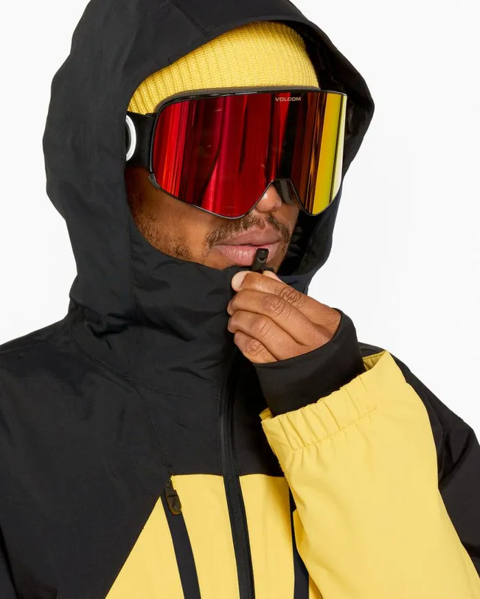 Mens Tds 2L GoreTex Jacket 8211 Dark Yellow Mens Volcom Jackets