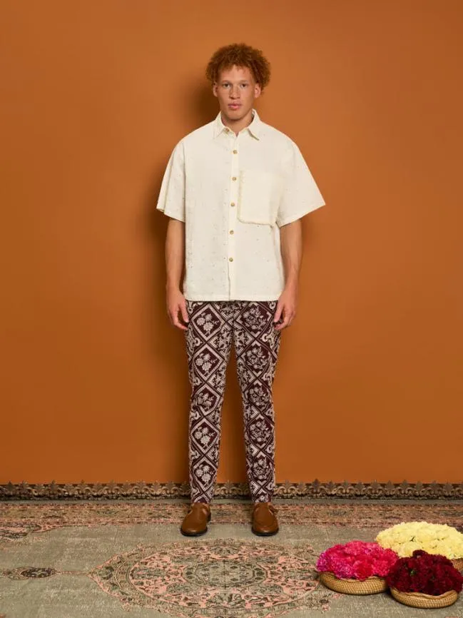 Menswear Cole Fray Boxy Shirt Pearled Cream Sister Jane Menswear Cole Fray Boxy Shirt Pearled Cream Sister Jane