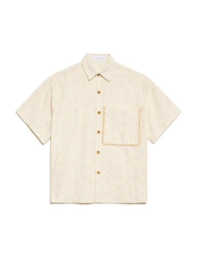 Menswear Cole Fray Boxy Shirt Pearled Cream Sister Jane Menswear Cole Fray Boxy Shirt Pearled Cream Sister Jane