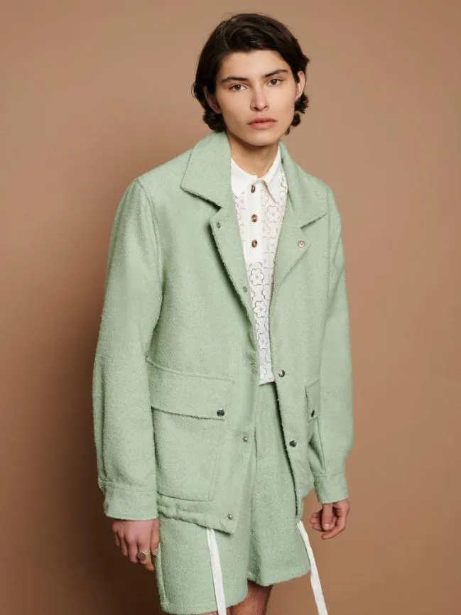 Menswear Wes Wool Jacket Sage Green Sister Jane