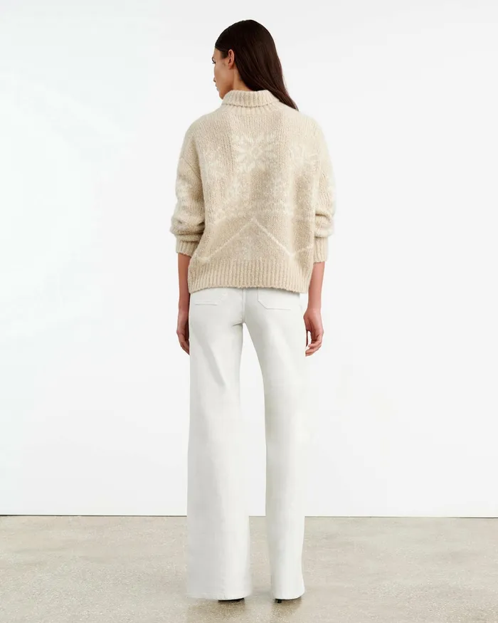 MEREDITH TURTLENECK SWEATER Beigeivory Women Nili Lotan Knits and Sweaters