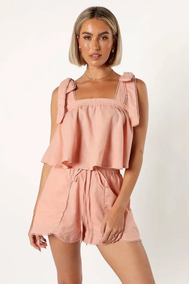 Micky Short Set Pink Matching Sets Petal and Pup Women