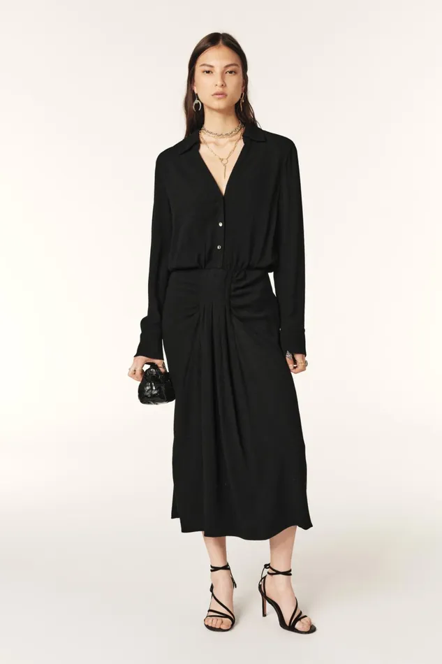 Midi Dress Uria Black Women Baandsh Dresses