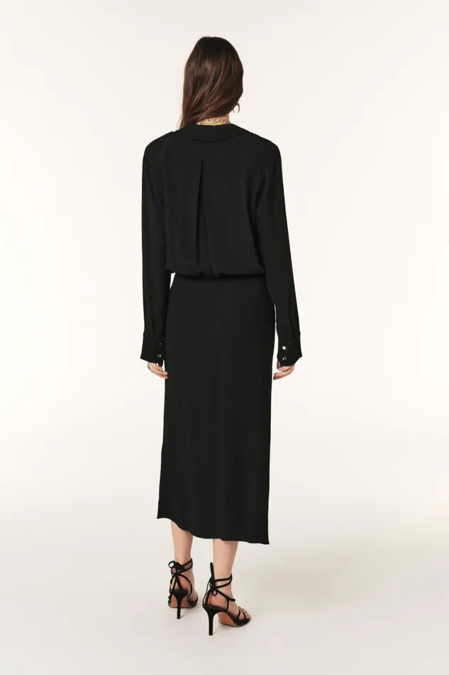 Midi Dress Uria Black Women Baandsh Dresses