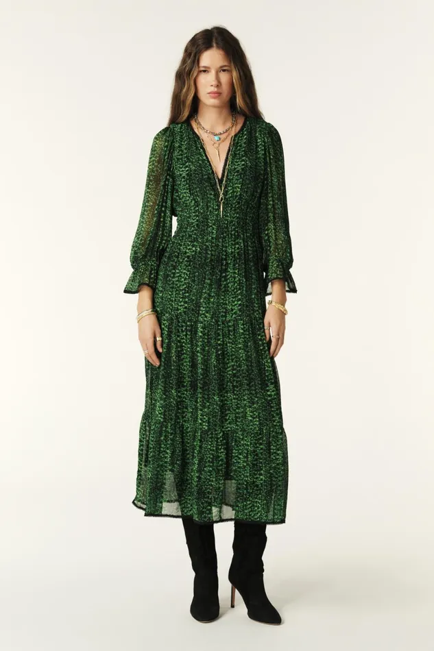 MidiLength Dress Clovia Green Women Baandsh Dresses