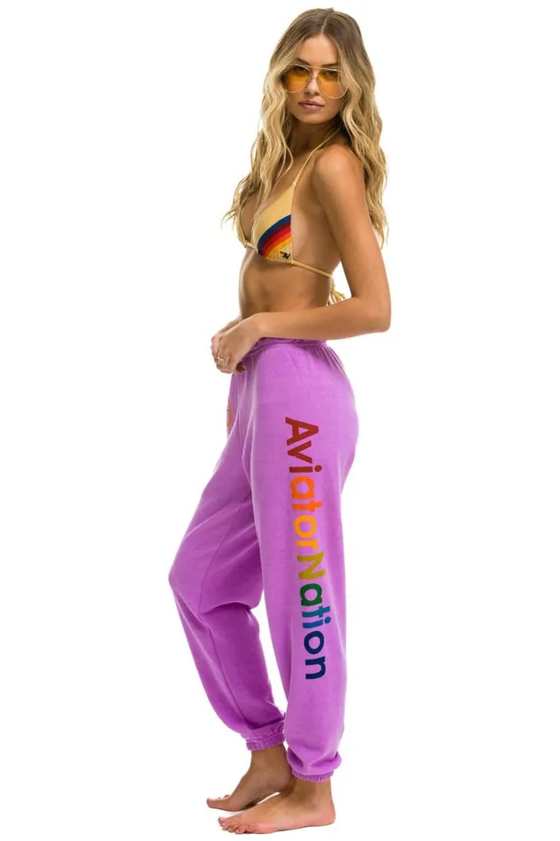 Mill Valley Sweatpants 8211 Neon Purple Women Aviator Nation Sweatpants