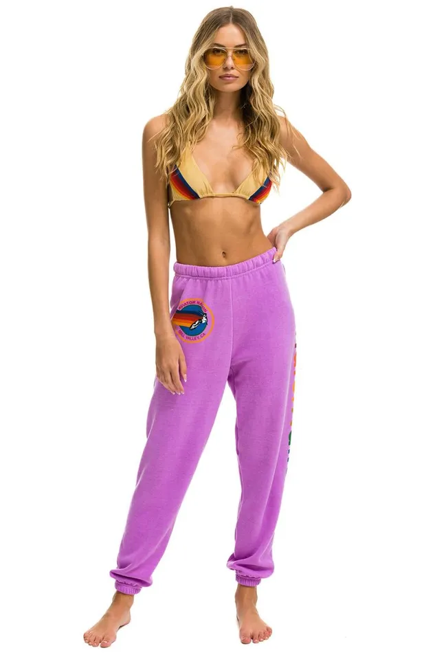 Mill Valley Sweatpants 8211 Neon Purple Women Aviator Nation Sweatpants