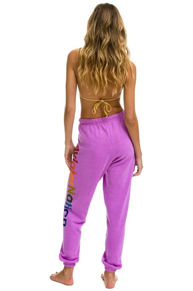 Mill Valley Sweatpants 8211 Neon Purple Women Aviator Nation Sweatpants