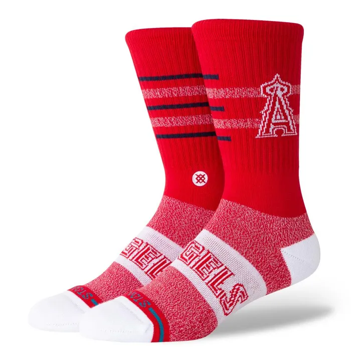 Mlb X Stance 2024 Closer Crew Socks Closer Angels 8211 Red MenWomen Stance Crew