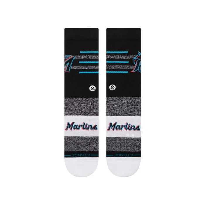Mlb X Stance 2024 Closer Crew Socks Closer Miami Marlins 8211 Black MenWomen Stance Crew