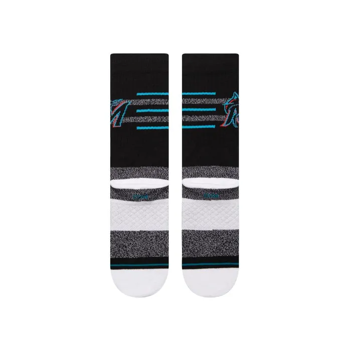Mlb X Stance 2024 Closer Crew Socks Closer Miami Marlins 8211 Black MenWomen Stance Crew