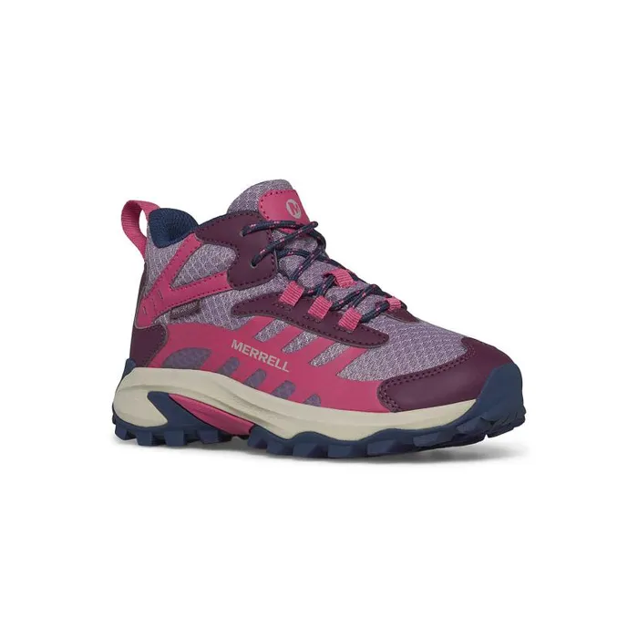 Moab Speed 2 Mid Waterproof Berry Kids Merrell Boots Moab Speed 2 Mid Waterproof Berry Kids Merrell Boots