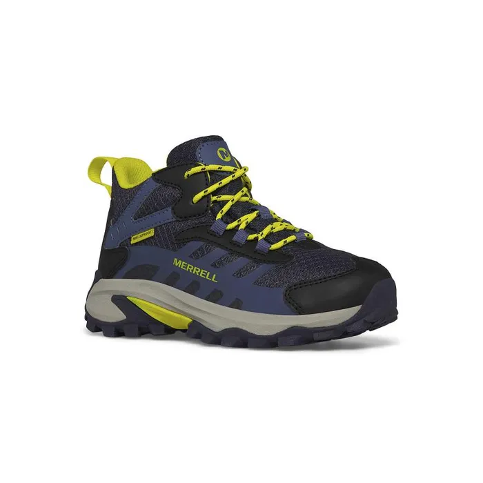 Moab Speed 2 Mid Waterproof Navyhi Viz Kids Merrell Boots Moab Speed 2 Mid Waterproof Navyhi Viz Kids Merrell Boots
