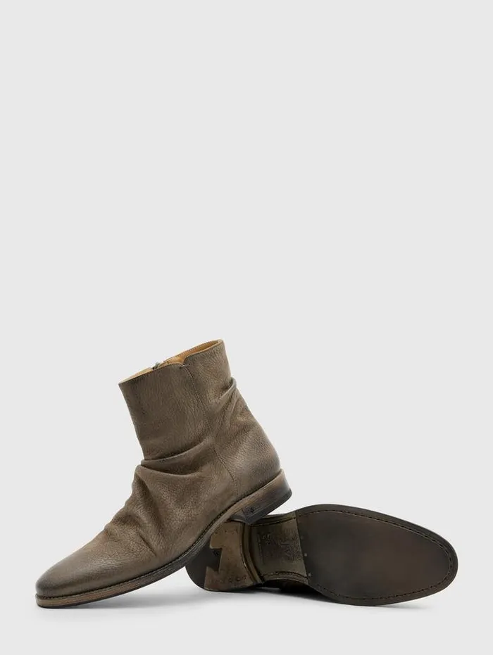 MORRISON SHARPEI BOOT Flat Grey Men John Varvatos Leather Boots