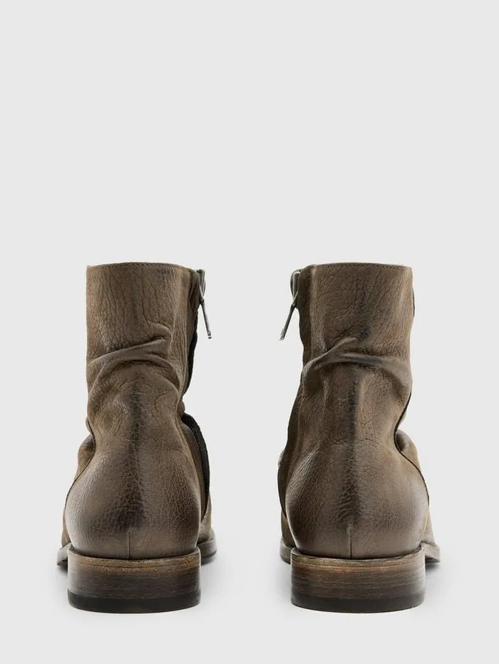 MORRISON SHARPEI BOOT Flat Grey Men John Varvatos Leather Boots
