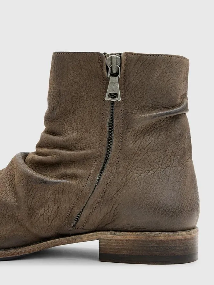 MORRISON SHARPEI BOOT Flat Grey Men John Varvatos Leather Boots