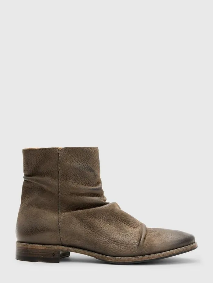 MORRISON SHARPEI BOOT Flat Grey Men John Varvatos Leather Boots