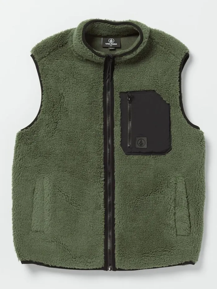 Muzzer Fuzzar Vest 8211 Squadron Green Mens Volcom Hiking