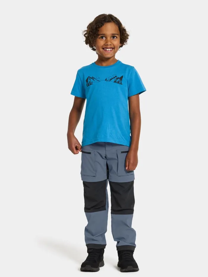 Mynta Kids039 Logo Tshirt Explore 2 Blue Lagoon Kids Didriksons Sweaters and Tshirts