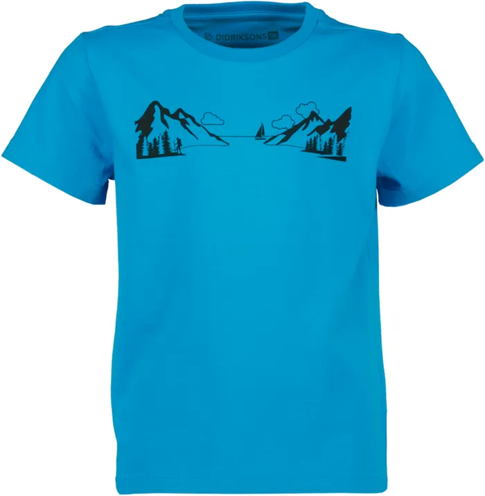 Mynta Kids039 Logo Tshirt Explore 2 Blue Lagoon Kids Didriksons Sweaters and Tshirts