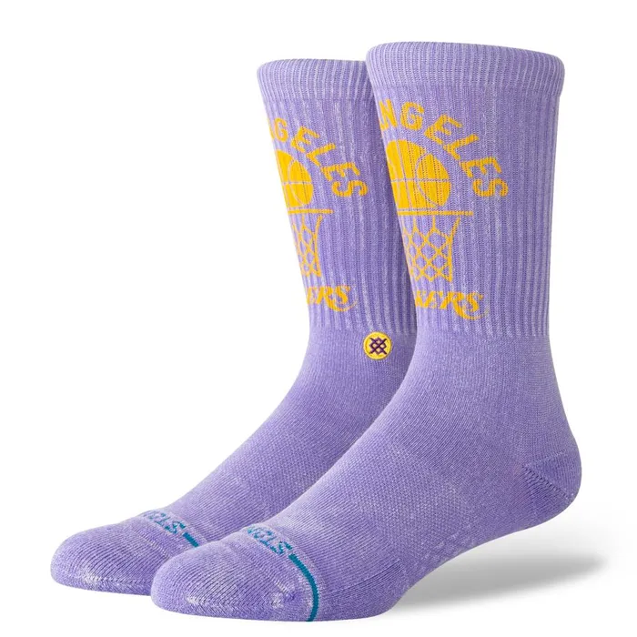 Nba 2024 Vintage Crew Socks Los Angeles Lakers MenWomen Stance Crew