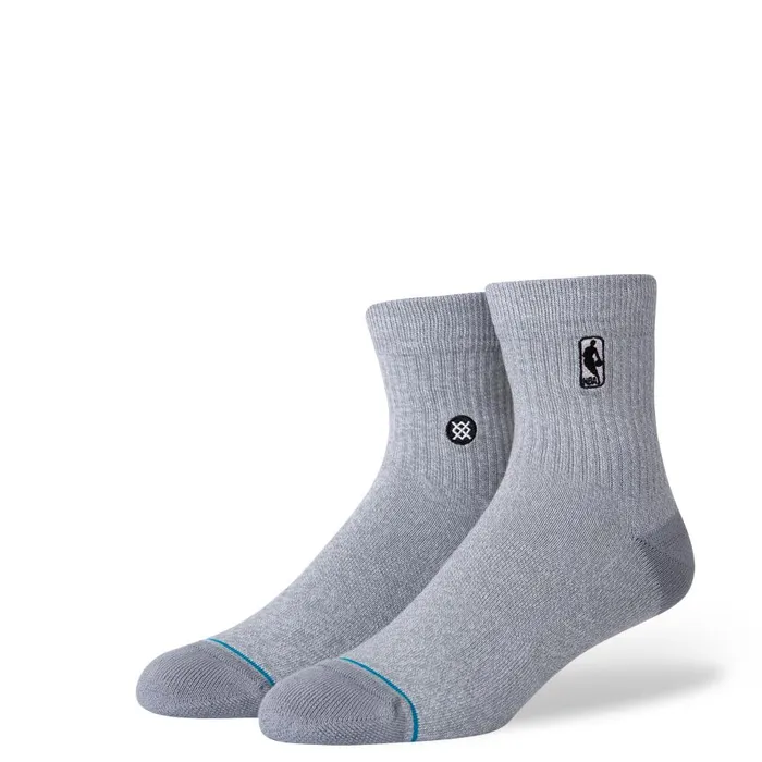 Nba Logoman Quarter Socks Heathergrey MenWomen Stance Quarter