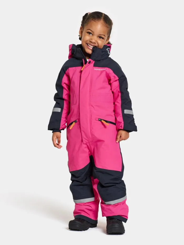 Neptun Kids039 Coverall True Pink Kids Didriksons Snowsuits