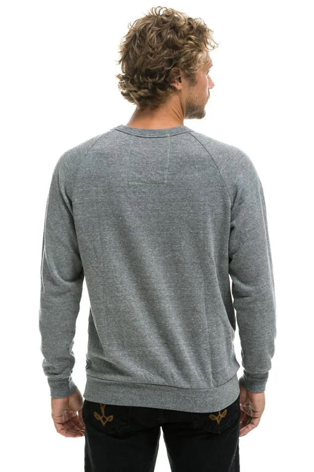 Never Stop Chasing Rainbows Crew Sweatshirt 8211 Heather Grey WomenMen Aviator Nation Sweatshirts