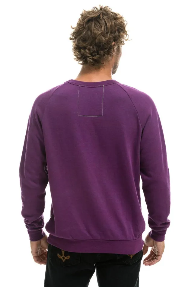 Never Stop Chasing Rainbows Crew Sweatshirt 8211 Purple WomenMen Aviator Nation Sweatshirts