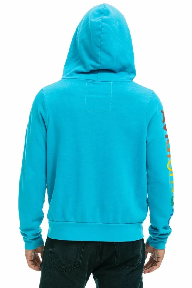 New York City Hoodie 8211 Neon Blue WomenMen Aviator Nation Hoodies