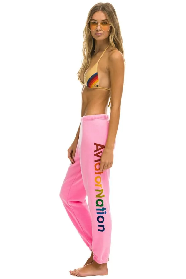 North Shore Sweatpants 8211 Neon Pink Women Aviator Nation Sweatpants