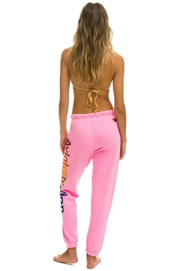 North Shore Sweatpants 8211 Neon Pink Women Aviator Nation Sweatpants