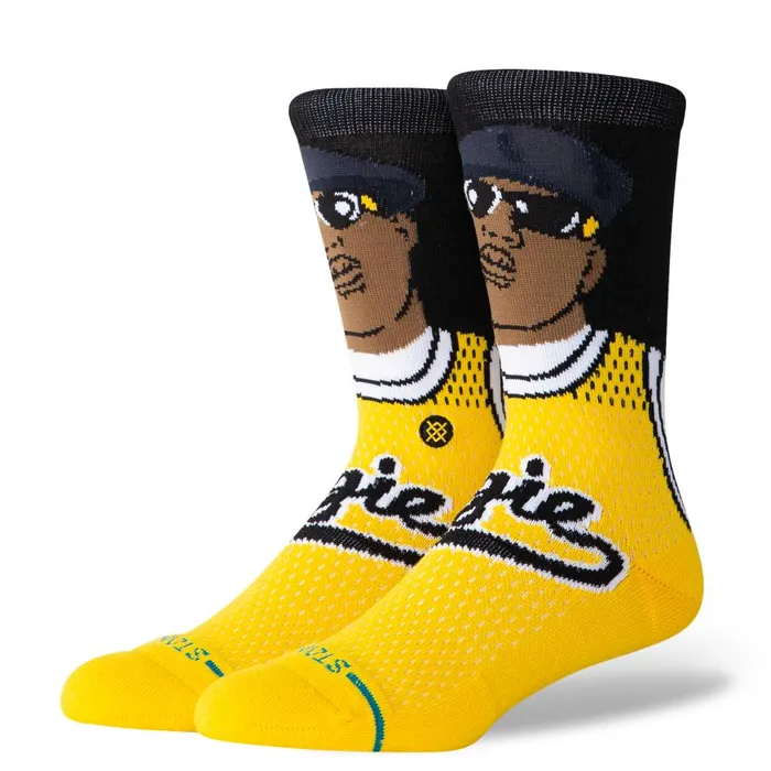Notorious BIG X Stance Juicy Crew Socks Yellow MenWomen Stance Crew