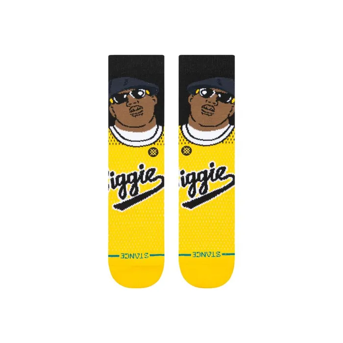 Notorious BIG X Stance Juicy Crew Socks Yellow MenWomen Stance Crew