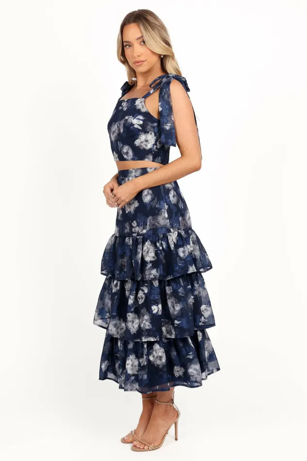 Olivia Two Piece Set Navy Floral Matching Sets Petal and Pup Women