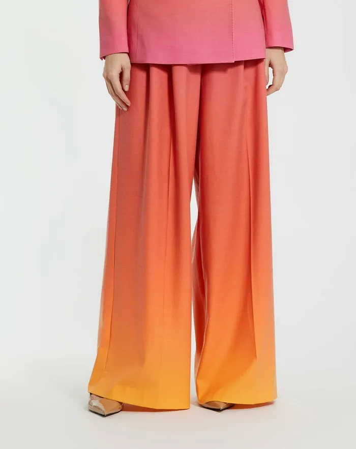 Ombre Crepe Wide Leg Trouser Pant 8211 FINAL SALE Sunset Ombre Pants Mac Duggal Women Ombre Crepe Wide Leg Trouser Pant 8211 FINAL SALE Sunset Ombre Pants Mac Duggal Women