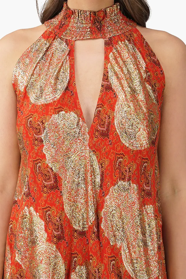 Omnia High Neck Short Dress Dresses America and Beyond Women