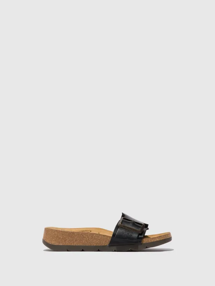 Open Toe Mules CARB851FLY BLACK Women Fly London Mules