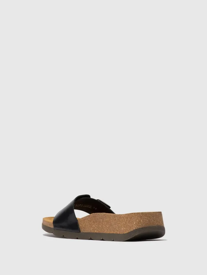Open Toe Mules CARB851FLY BLACK Women Fly London Mules
