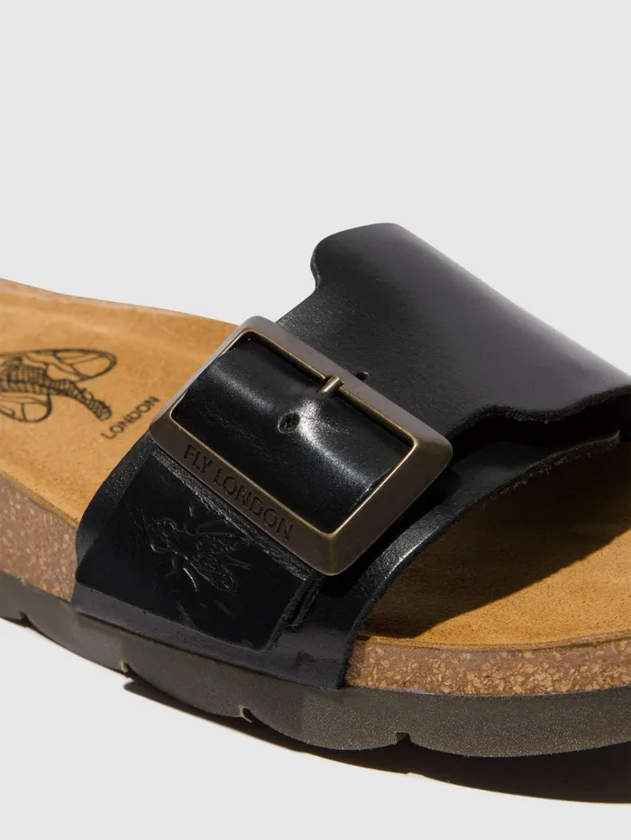 Open Toe Mules CARB851FLY BLACK Women Fly London Mules
