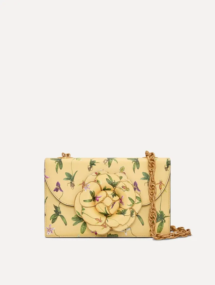 Orchid Printed TRO Bag Butter Women Oscar De La Renta Handbags
