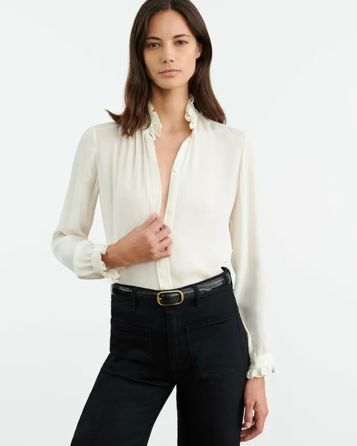 ORIN SHIRT Ivory Women Nili Lotan Tops