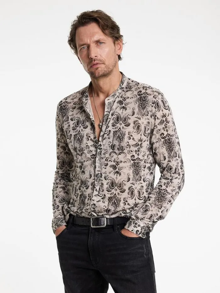 PADRIA SHIRT Grey Stone Men John Varvatos Shirts