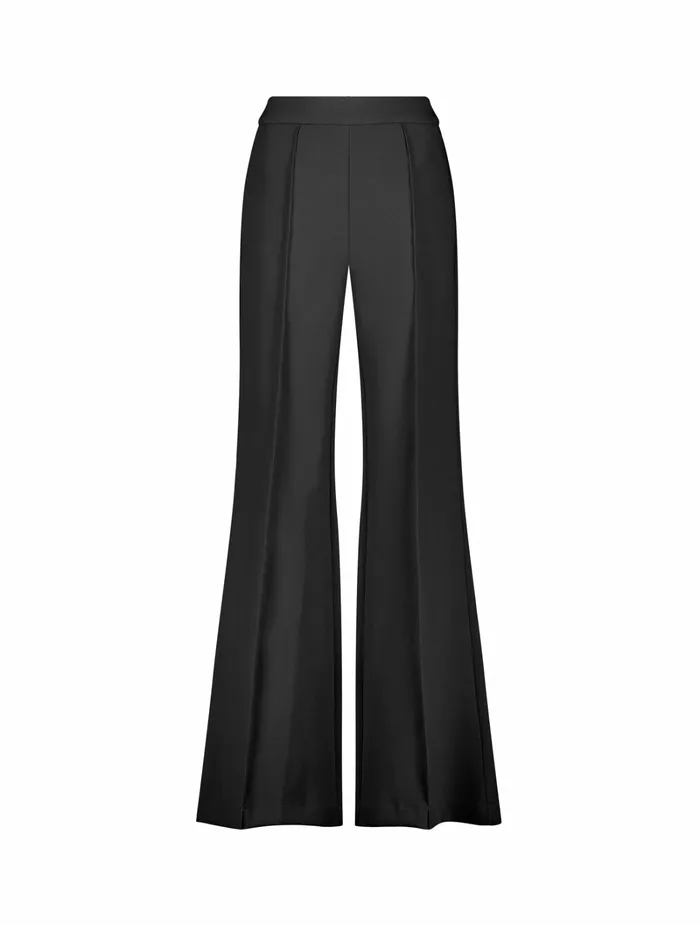 Pants Classic Crepe Wide Leg High Waisted Trouser Pant 8211 FINAL SALE Black Mac Duggal Women