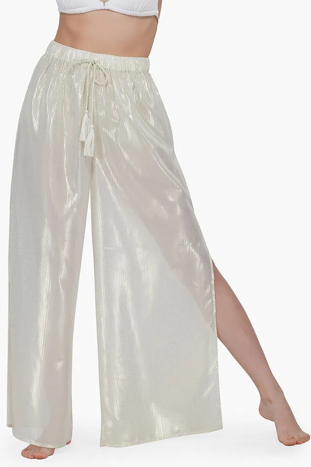 Pants Gold Lurex Sheer Bottoms 8211 America and Beyond Women Pants Gold Lurex Sheer Bottoms 8211 America and Beyond Women