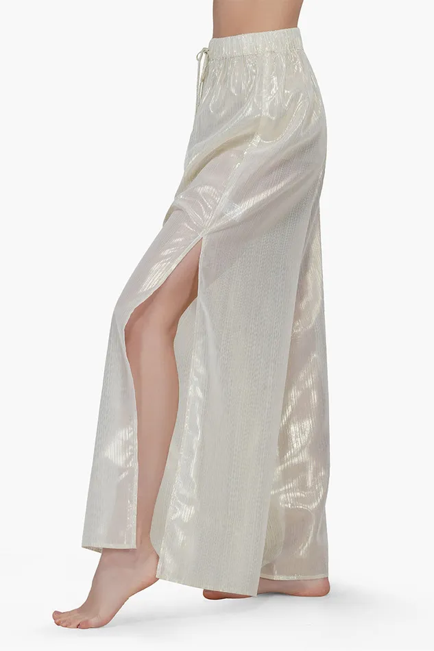 Pants Gold Lurex Sheer Bottoms 8211 America and Beyond Women Pants Gold Lurex Sheer Bottoms 8211 America and Beyond Women