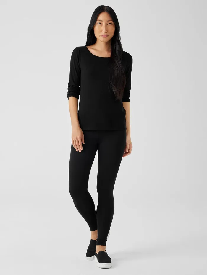 Pants Shorts and Jumpsuits Women Eileen Fisher Cozy Brushed Terry Hug Leggings Black Pants Shorts and Jumpsuits Women Eileen Fisher Cozy Brushed Terry Hug Leggings Black
