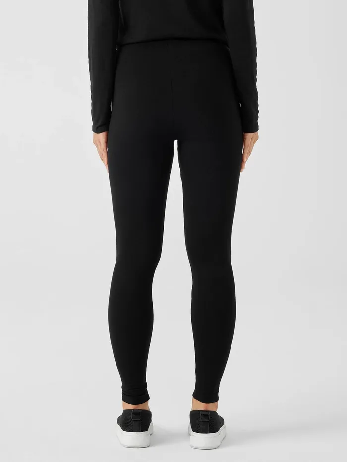 Pants Shorts and Jumpsuits Women Eileen Fisher Cozy Brushed Terry Hug Leggings Black