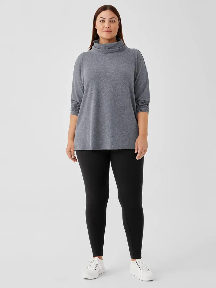 Pants Shorts and Jumpsuits Women Eileen Fisher Cozy Brushed Terry Hug Leggings Black